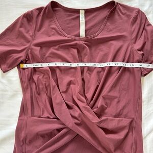 Mauve Short Sleeve Twist Top